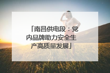 南昌供电段：党内品牌助力安全生产高质量发展