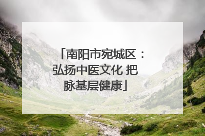 南阳市宛城区：弘扬中医文化 把脉基层健康