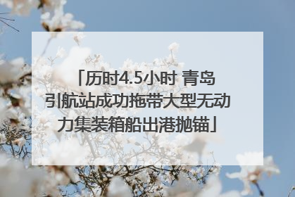 历时4.5小时 青岛引航站成功拖带大型无动力集装箱船出港抛锚