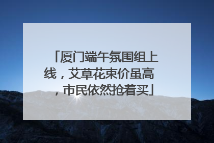 厦门端午氛围组上线，艾草花束价虽高，市民依然抢着买