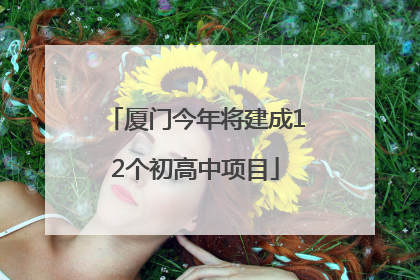 厦门今年将建成12个初高中项目