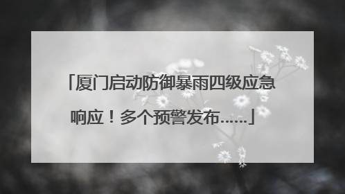厦门启动防御暴雨四级应急响应！多个预警发布……