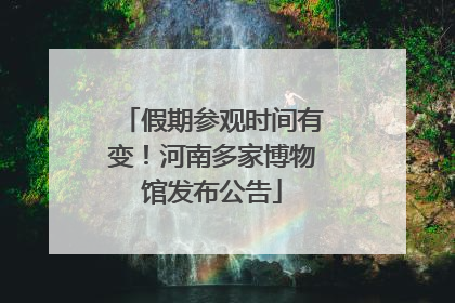假期参观时间有变！河南多家博物馆发布公告