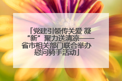 党建引领传关爱 凝“新”聚力送清凉——省市相关部门联合举办慰问骑手活动