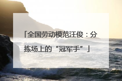全国劳动模范汪俊：分拣场上的“冠军手”