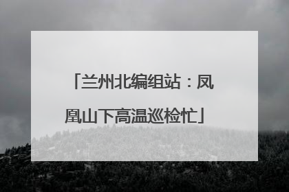 兰州北编组站：凤凰山下高温巡检忙
