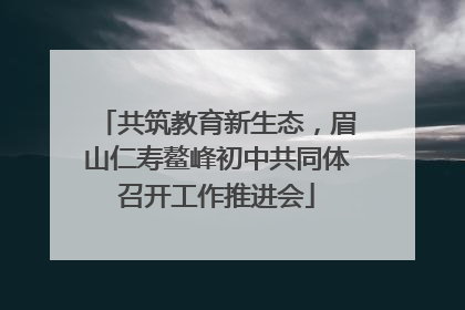 共筑教育新生态，眉山仁寿鳌峰初中共同体召开工作推进会