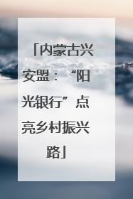 内蒙古兴安盟：“阳光银行”点亮乡村振兴路