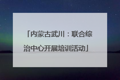 内蒙古武川：联合综治中心开展培训活动