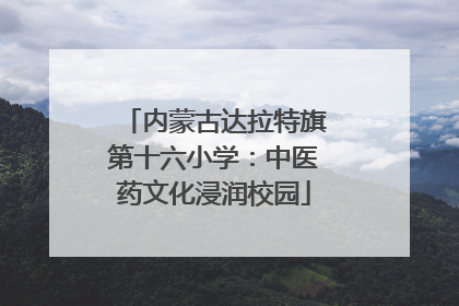 内蒙古达拉特旗第十六小学：中医药文化浸润校园