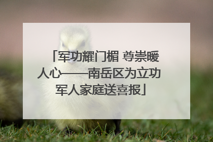 军功耀门楣 尊崇暖人心——南岳区为立功 军人家庭送喜报