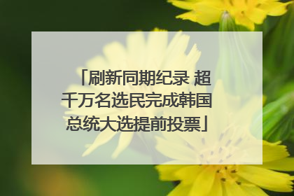 刷新同期纪录 超千万名选民完成韩国总统大选提前投票