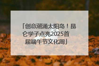 创意潮涌太阳岛！昆仑学子点亮2025首届端午节文化周