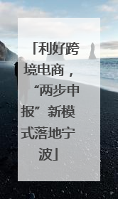 利好跨境电商，“两步申报”新模式落地宁波