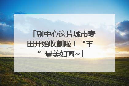 副中心这片城市麦田开始收割啦！“丰”景美如画~