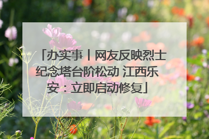办实事丨网友反映烈士纪念塔台阶松动 江西乐安：立即启动修复