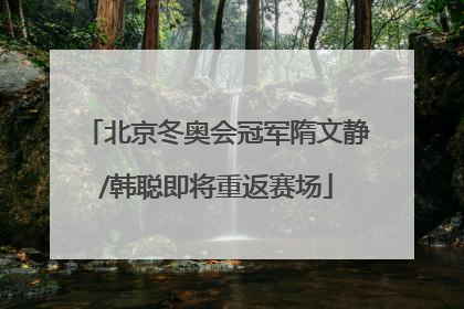 北京冬奥会冠军隋文静/韩聪即将重返赛场