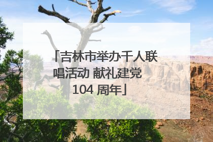 吉林市举办千人联唱活动 献礼建党 104 周年