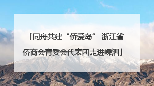 同舟共建“侨爱岛” 浙江省侨商会青委会代表团走进嵊泗