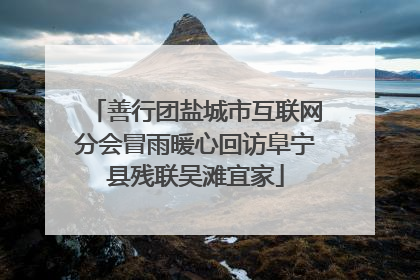 善行团盐城市互联网分会冒雨暖心回访阜宁县残联吴滩宜家