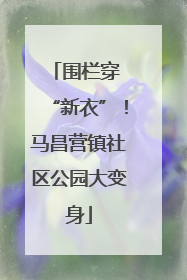 围栏穿 “新衣”！马昌营镇社区公园大变身