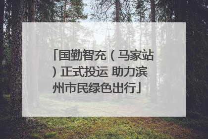 国勤智充（马家站）正式投运 助力滨州市民绿色出行
