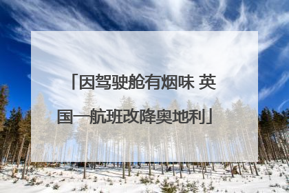因驾驶舱有烟味 英国一航班改降奥地利