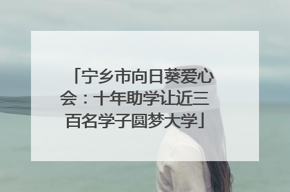 宁乡市向日葵爱心会：十年助学让近三百名学子圆梦大学