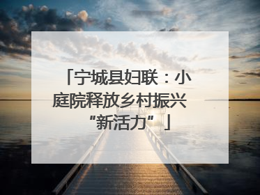 宁城县妇联：小庭院释放乡村振兴“新活力”
