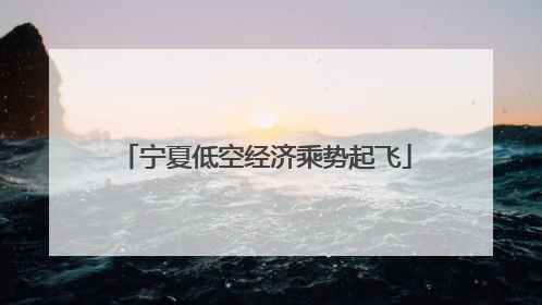 宁夏低空经济乘势起飞