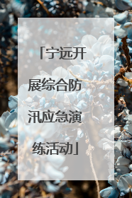 宁远开展综合防汛应急演练活动