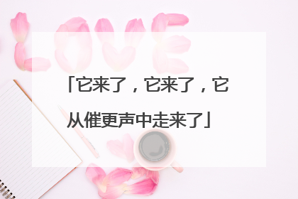它来了，它来了，它从催更声中走来了