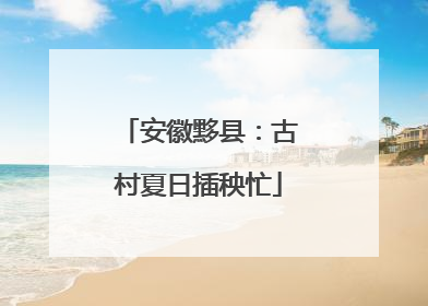 安徽黟县：古村夏日插秧忙