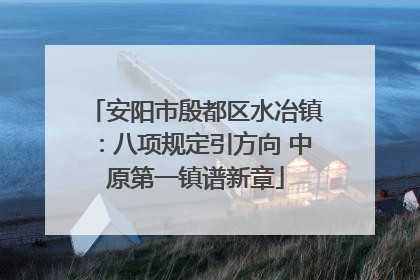 安阳市殷都区水冶镇：八项规定引方向 中原第一镇谱新章