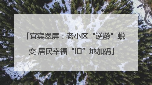 宜宾翠屏：老小区“逆龄”蜕变 居民幸福“旧”地加码