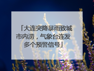 大连突降暴雨致城市内涝，气象台连发多个预警信号