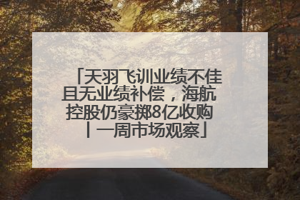 天羽飞训业绩不佳且无业绩补偿，海航控股仍豪掷8亿收购丨一周市场观察