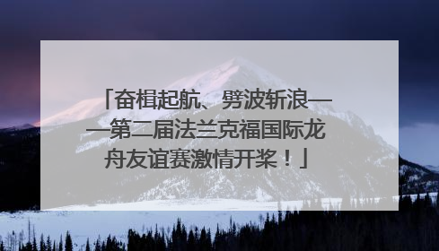 奋楫起航、劈波斩浪——第二届法兰克福国际龙舟友谊赛激情开桨！