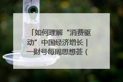 如何理解“消费驱动”中国经济增长｜一财号每周思想荟（第22期）