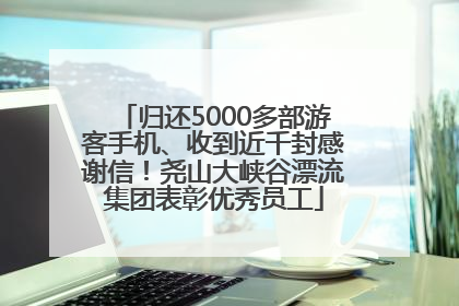 归还5000多部游客手机、收到近千封感谢信！尧山大峡谷漂流集团表彰优秀员工
