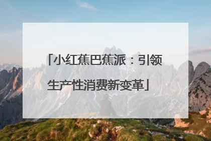 小红蕉巴蕉派：引领生产性消费新变革