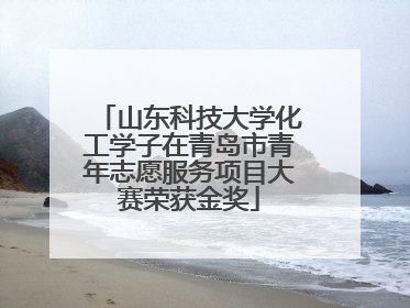 山东科技大学化工学子在青岛市青年志愿服务项目大赛荣获金奖