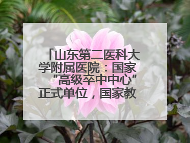 山东第二医科大学附属医院：国家“高级卒中中心”正式单位，国家教育部、卫健委卓越医师培养改革项目单位