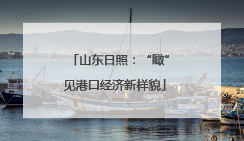 山东日照：“瞰”见港口经济新样貌
