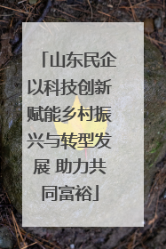 山东民企以科技创新赋能乡村振兴与转型发展 助力共同富裕