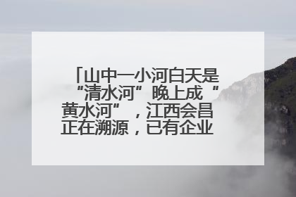 山中一小河白天是“清水河”晚上成“黄水河”，江西会昌正在溯源，已有企业被要求停工