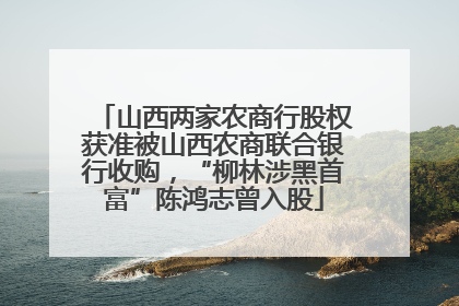 山西两家农商行股权获准被山西农商联合银行收购，“柳林涉黑首富”陈鸿志曾入股