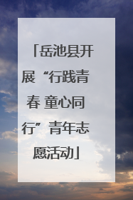 岳池县开展“行践青春 童心同行”青年志愿活动