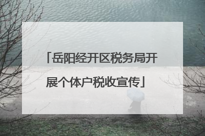 岳阳经开区税务局开展个体户税收宣传