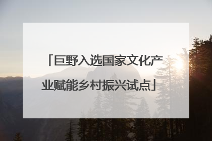 巨野入选国家文化产业赋能乡村振兴试点